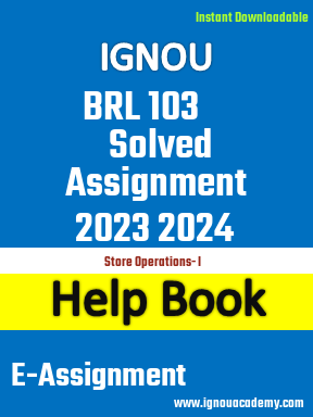IGNOU BRL 103 Solved Assignment 2023 2024